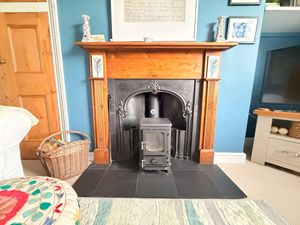 Living room fireplace- click for photo gallery